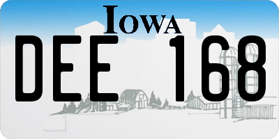 IA license plate DEE168