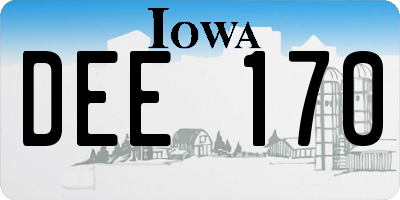 IA license plate DEE170