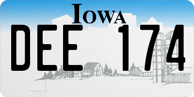 IA license plate DEE174