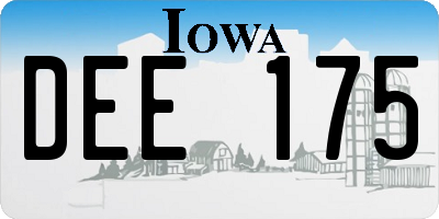 IA license plate DEE175