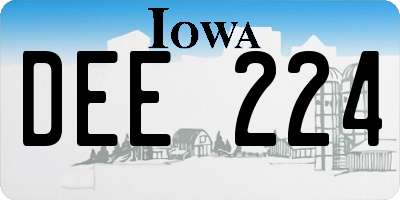 IA license plate DEE224