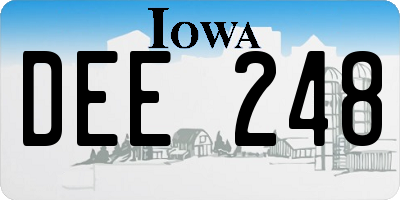 IA license plate DEE248
