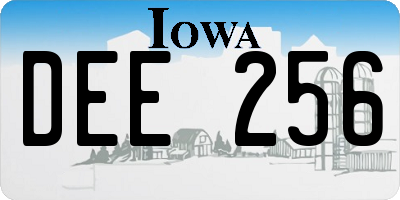 IA license plate DEE256