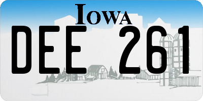 IA license plate DEE261