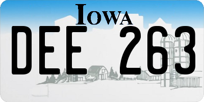 IA license plate DEE263