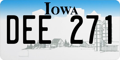 IA license plate DEE271