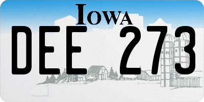IA license plate DEE273
