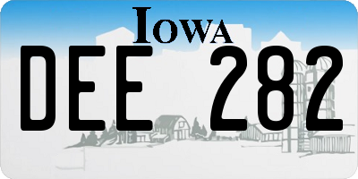 IA license plate DEE282