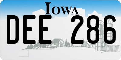 IA license plate DEE286