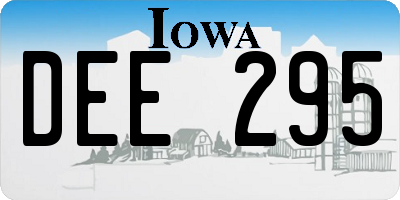 IA license plate DEE295