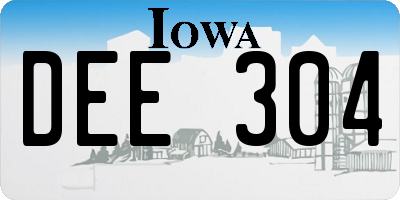IA license plate DEE304