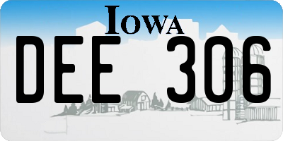 IA license plate DEE306