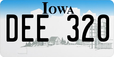 IA license plate DEE320