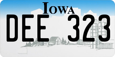 IA license plate DEE323