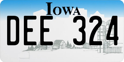 IA license plate DEE324