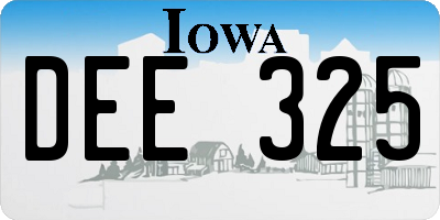 IA license plate DEE325