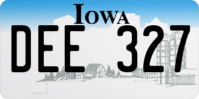 IA license plate DEE327
