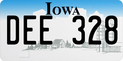 IA license plate DEE328