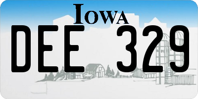 IA license plate DEE329