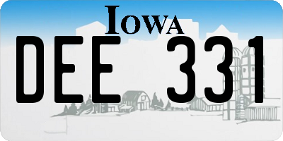IA license plate DEE331