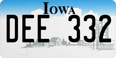 IA license plate DEE332