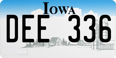 IA license plate DEE336