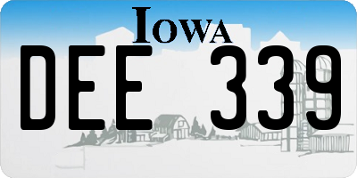 IA license plate DEE339