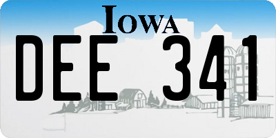IA license plate DEE341