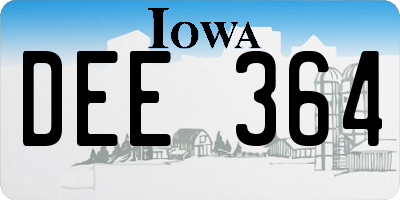 IA license plate DEE364