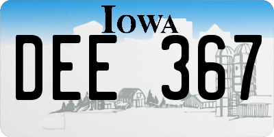 IA license plate DEE367