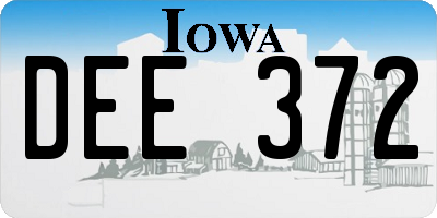IA license plate DEE372
