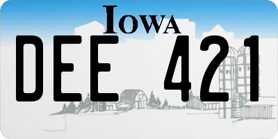 IA license plate DEE421