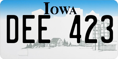 IA license plate DEE423