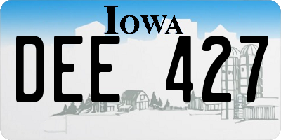 IA license plate DEE427