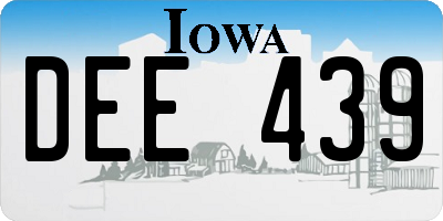 IA license plate DEE439