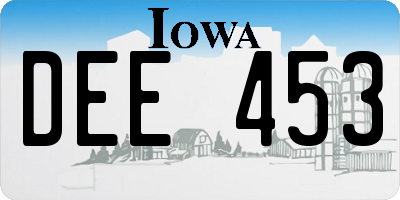 IA license plate DEE453