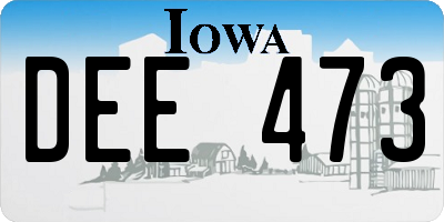 IA license plate DEE473