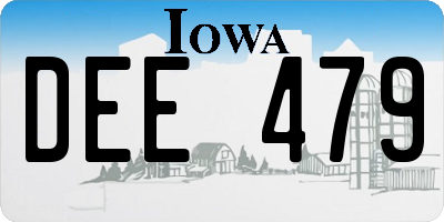 IA license plate DEE479