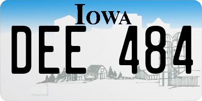 IA license plate DEE484