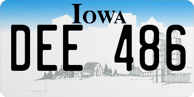 IA license plate DEE486