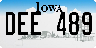 IA license plate DEE489