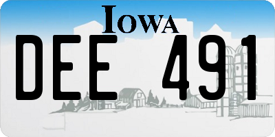 IA license plate DEE491