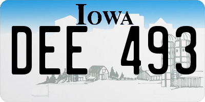 IA license plate DEE493