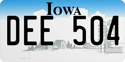 IA license plate DEE504
