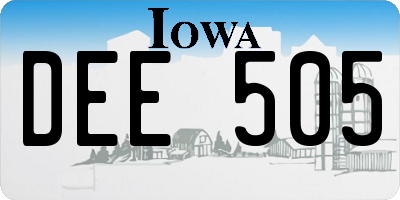 IA license plate DEE505
