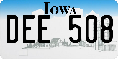 IA license plate DEE508
