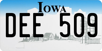 IA license plate DEE509