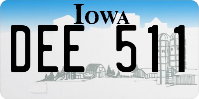 IA license plate DEE511