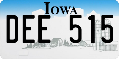 IA license plate DEE515