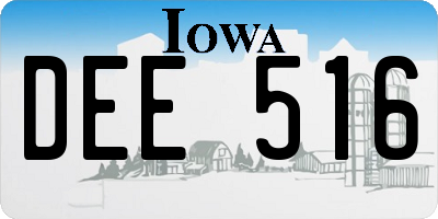 IA license plate DEE516
